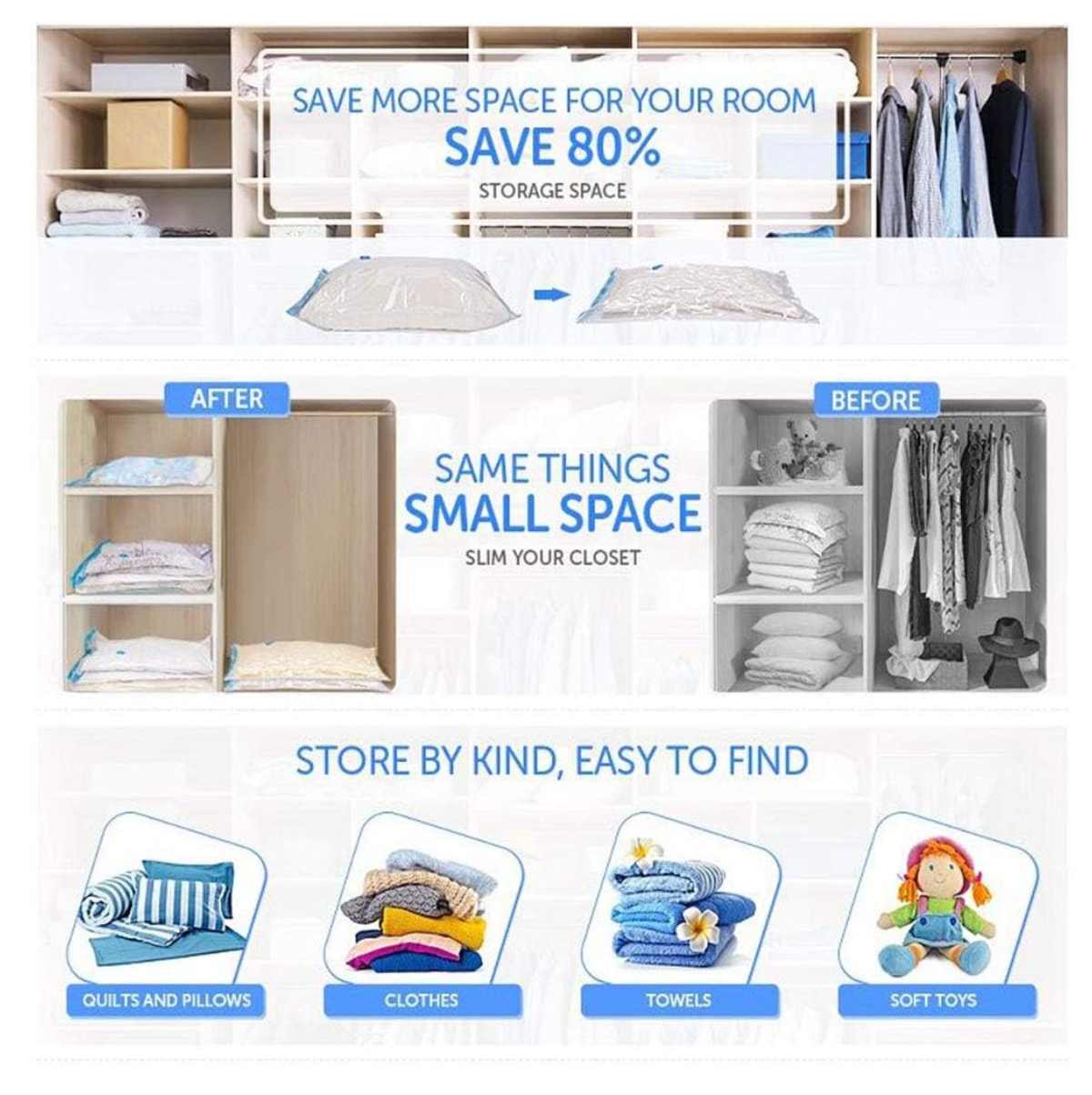 Miniatura 3 de Pack Bolsas Almacenaje Vacío mas Bomba